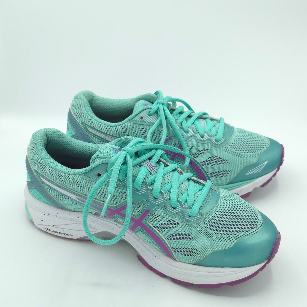 Asics GT-1000 5 Women's Size 7 Running Mint Orchid Green Purple Sneakers - Picture 3 of 9